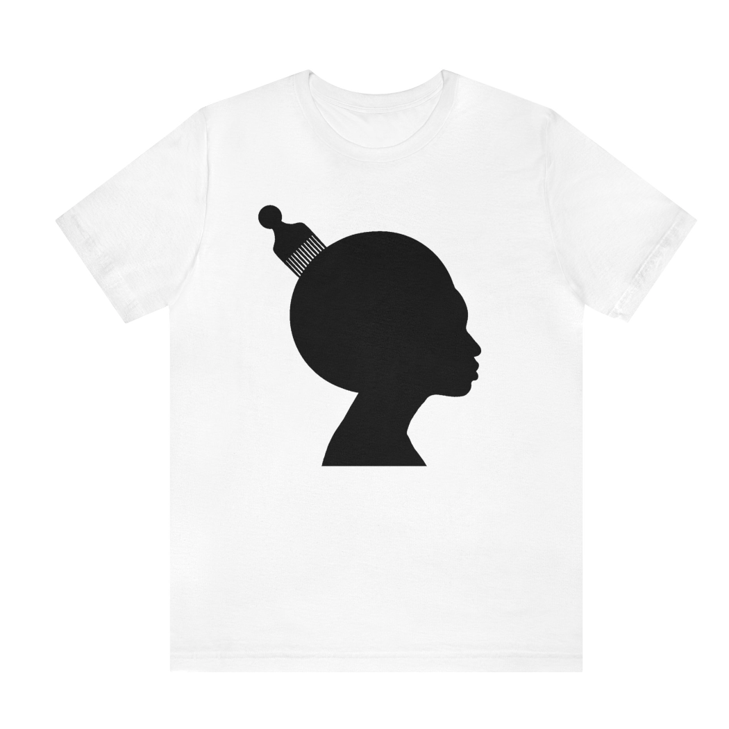 Afro Pick Cameo T-shirt - Black/White