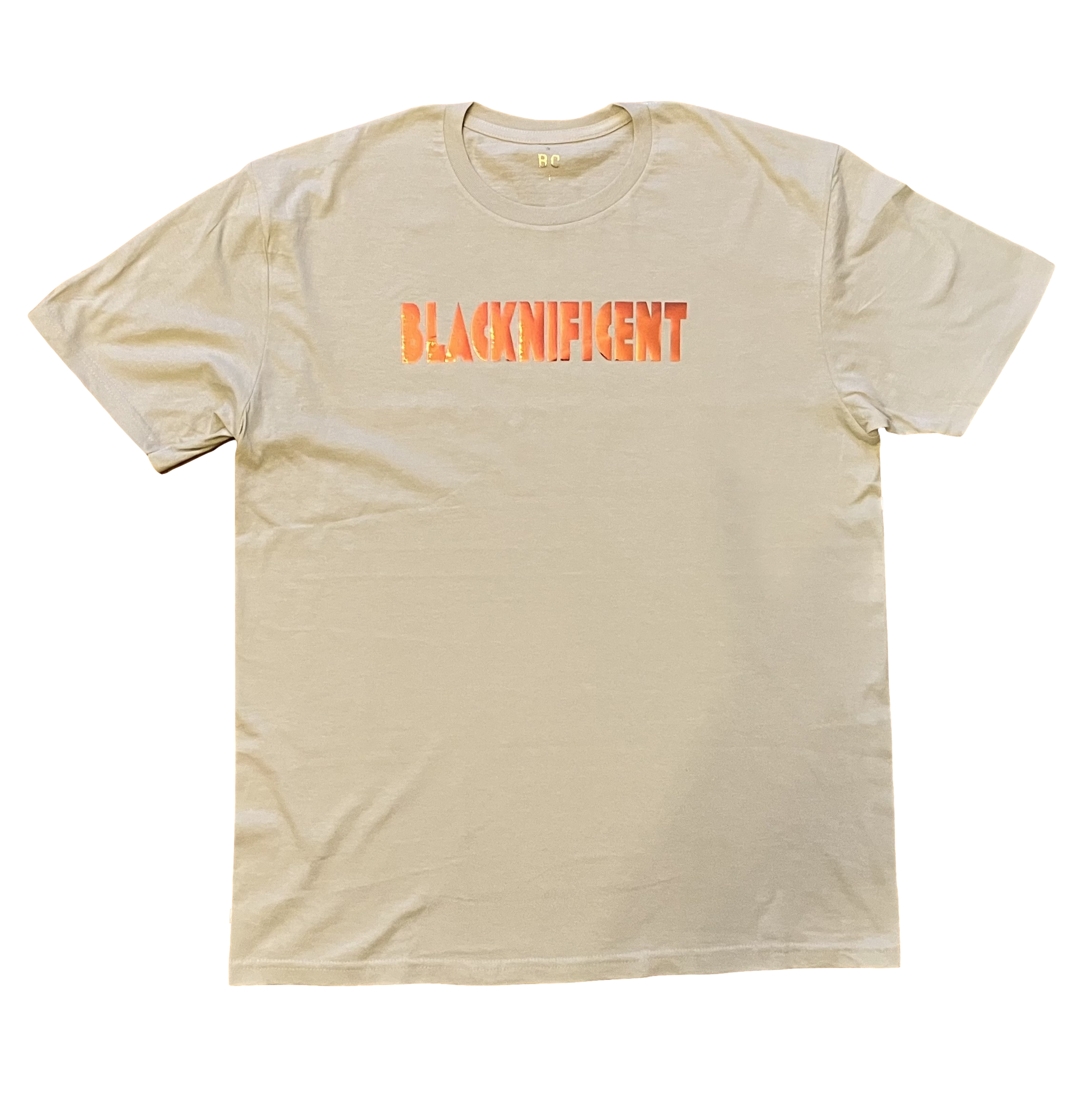 Iridescent Reflective Gold Blacknificent  T-Shirt