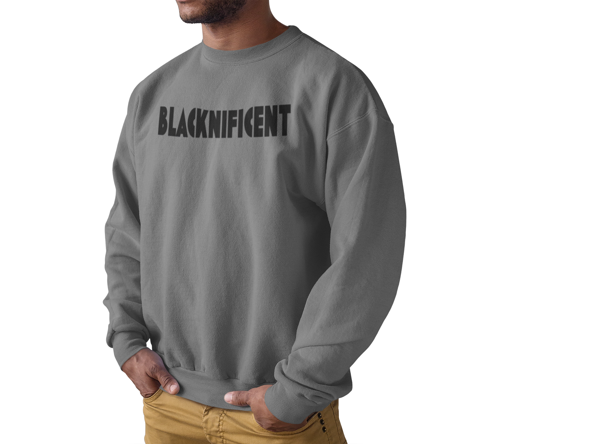 Blacknificent Crewneck Grey