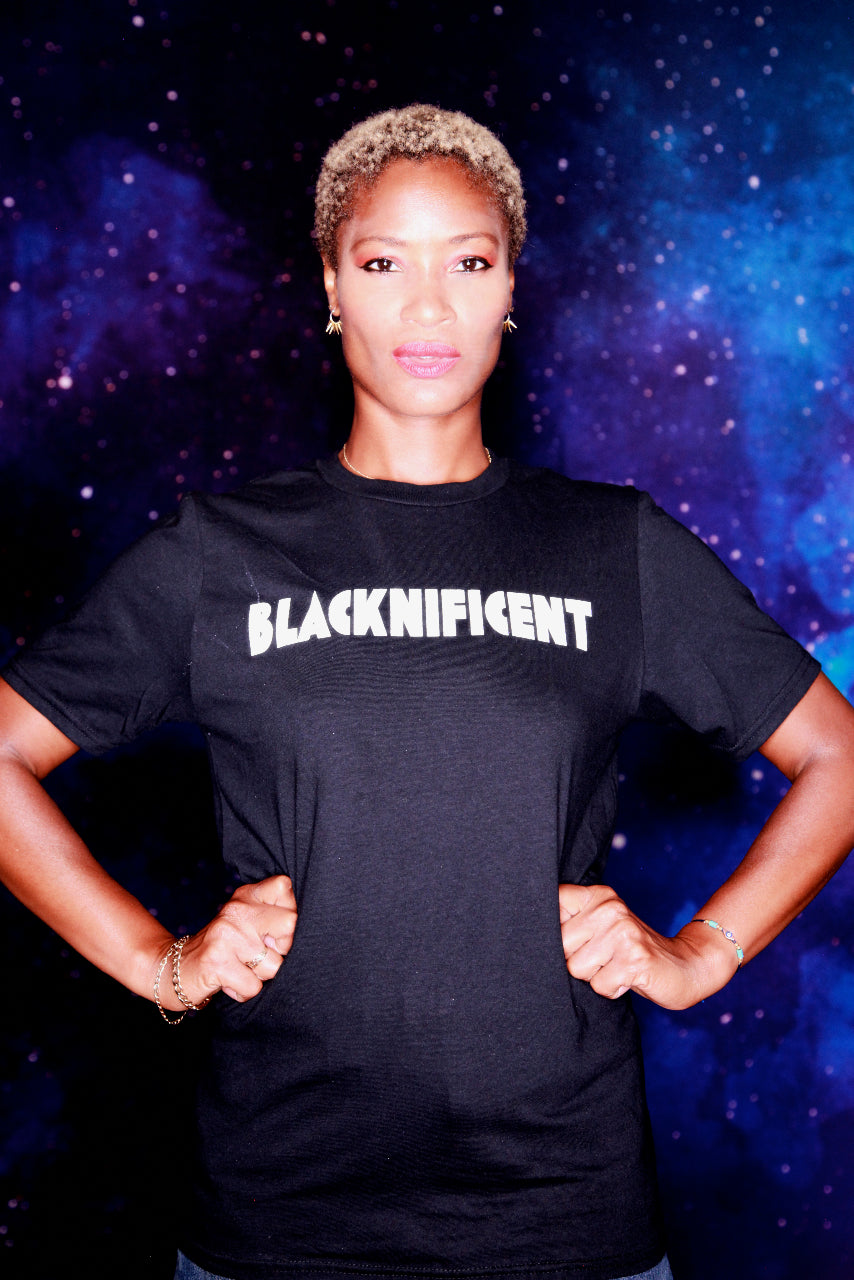 Blacknificent T-shirt, black t-shirt, soft cotton black tee