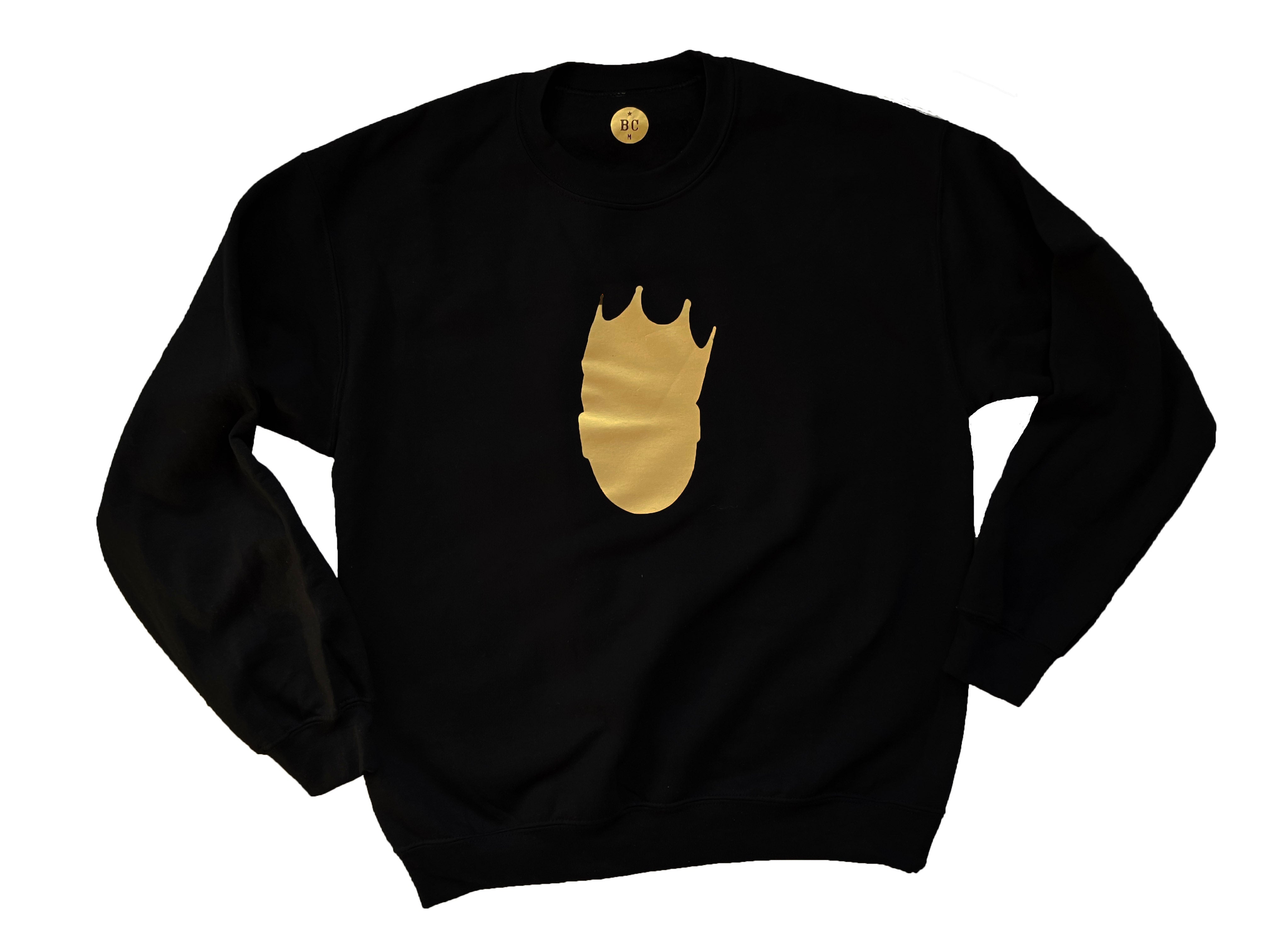 K.O.N.Y. Biggie Smalls Gold Silhouette Crewneck  Black