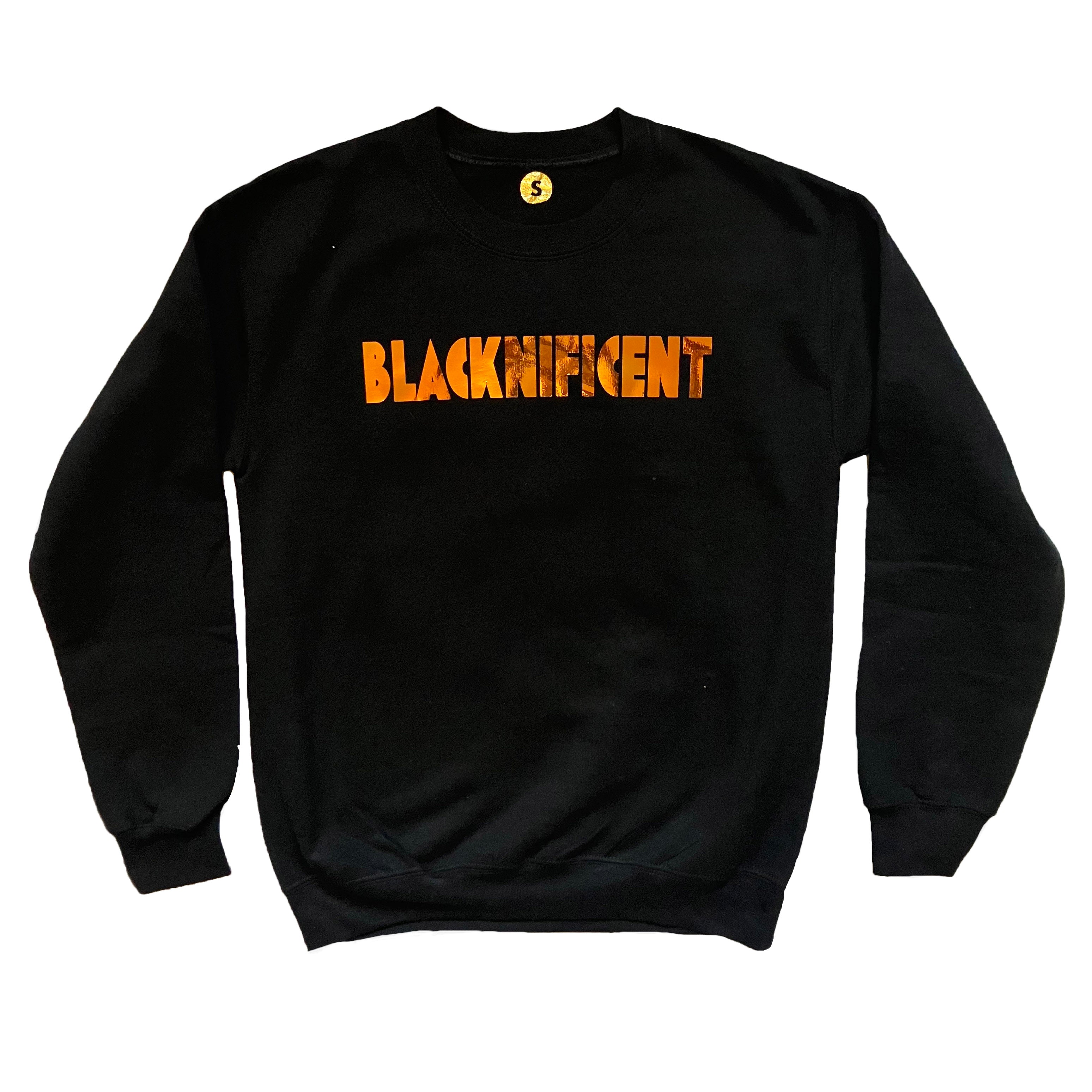 Iridescent Gold - Black Crewneck